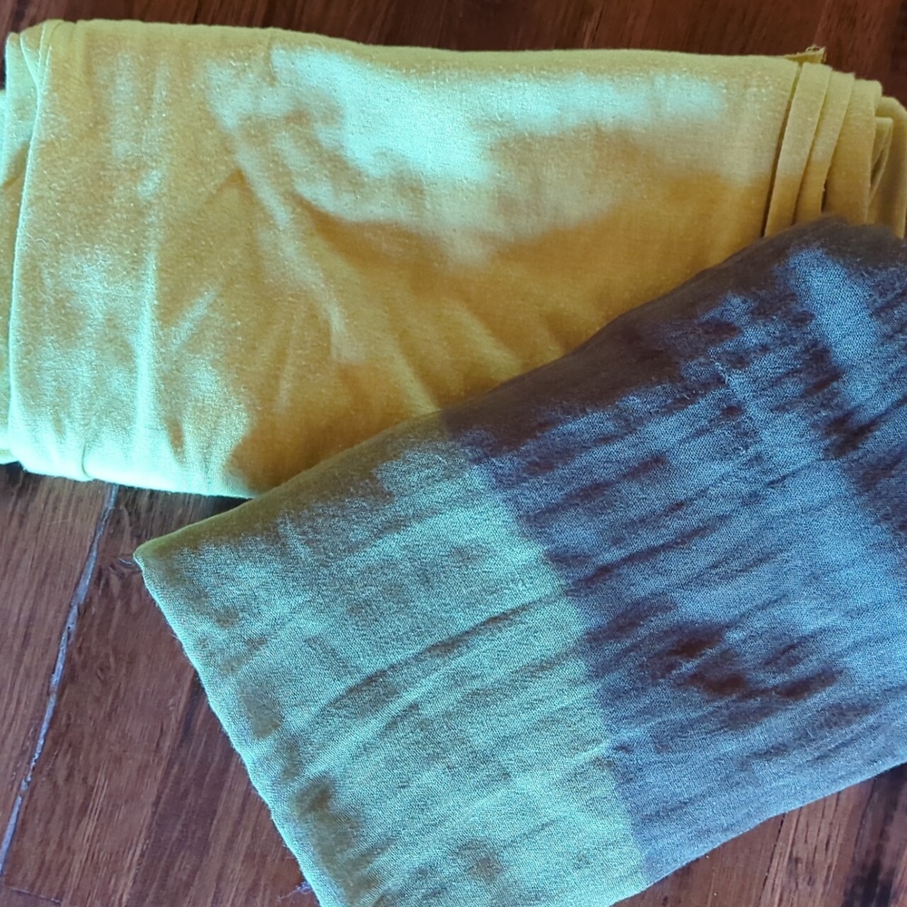 Pair of greens. Two Scarves for the Price of One!